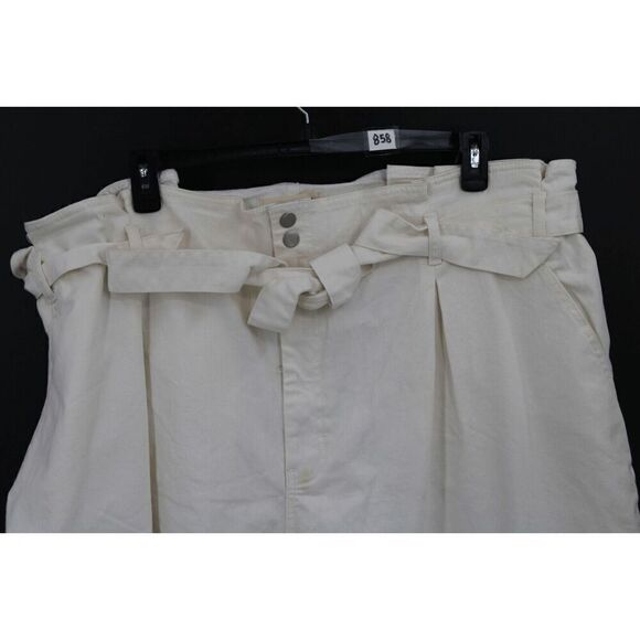 Eloquii Women's Jeans Denim pants size 28 with belt WHITE - Picture 2 of 7